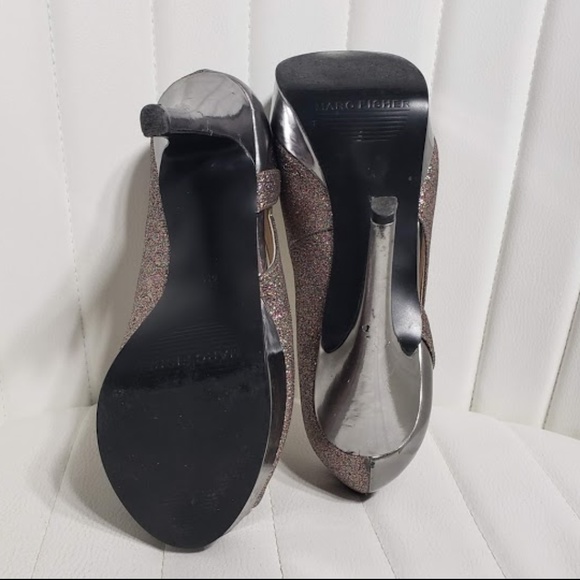 Marc Fisher 'Tumble Silver Glitter Platform 5M - Picture 5 of 7